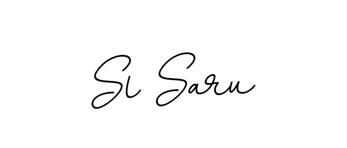 Make a beautiful signature design for name Sl Saru. With this signature (BallpointsItalic-DORy9) style, you can create a handwritten signature for free. Sl Saru signature style 11 images and pictures png