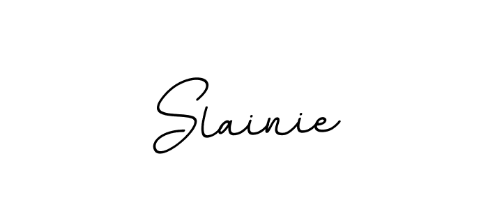 Make a beautiful signature design for name Slainie. With this signature (BallpointsItalic-DORy9) style, you can create a handwritten signature for free. Slainie signature style 11 images and pictures png