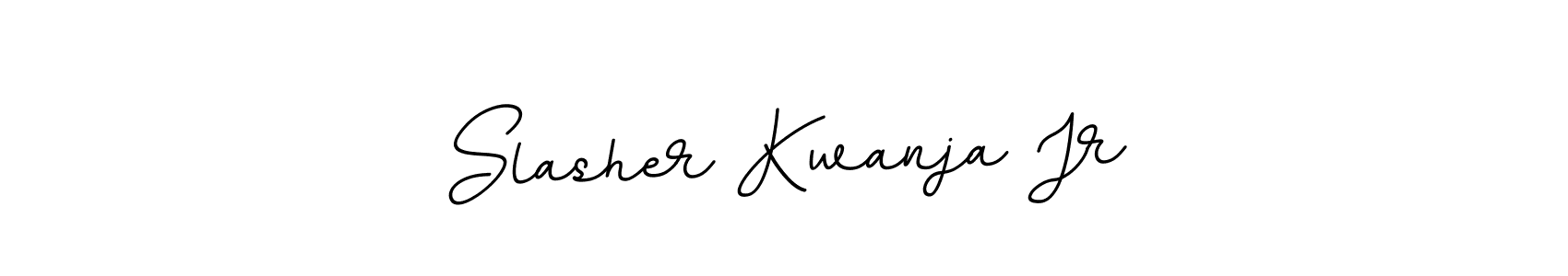 This is the best signature style for the Slasher Kwanja Jr name. Also you like these signature font (BallpointsItalic-DORy9). Mix name signature. Slasher Kwanja Jr signature style 11 images and pictures png