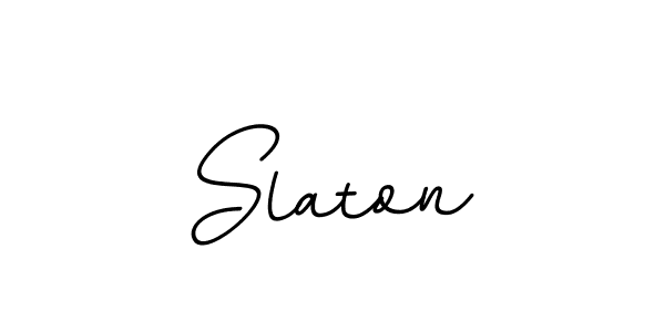 Use a signature maker to create a handwritten signature online. With this signature software, you can design (BallpointsItalic-DORy9) your own signature for name Slaton. Slaton signature style 11 images and pictures png