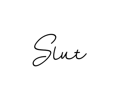 How to make Slut name signature. Use BallpointsItalic-DORy9 style for creating short signs online. This is the latest handwritten sign. Slut signature style 11 images and pictures png