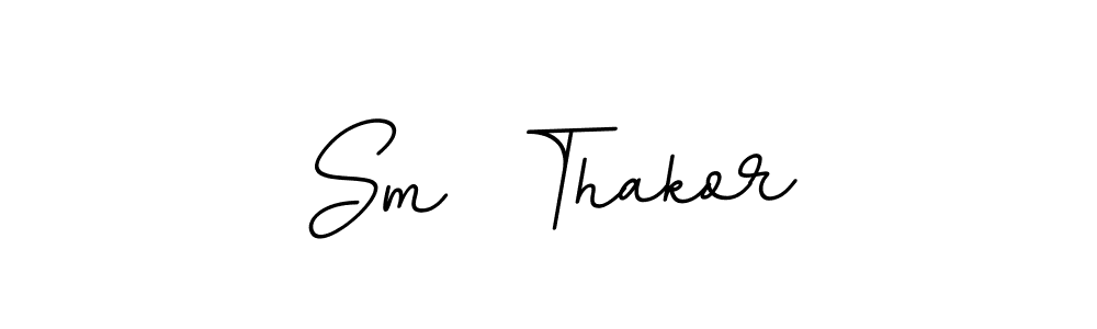 How to make Sm  Thakor name signature. Use BallpointsItalic-DORy9 style for creating short signs online. This is the latest handwritten sign. Sm  Thakor signature style 11 images and pictures png