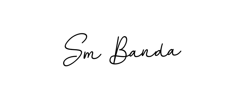 Design your own signature with our free online signature maker. With this signature software, you can create a handwritten (BallpointsItalic-DORy9) signature for name Sm Banda. Sm Banda signature style 11 images and pictures png