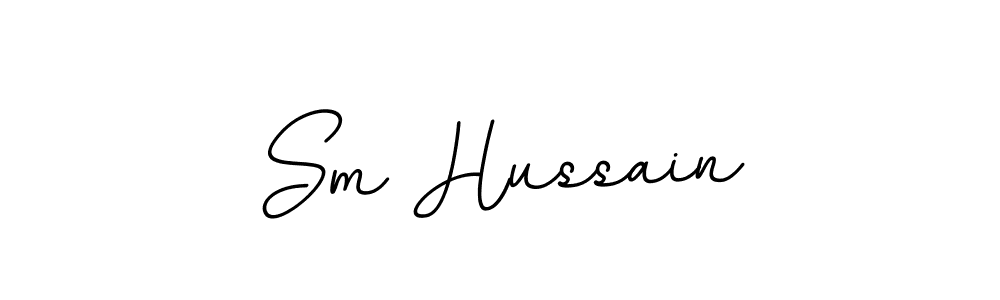 Create a beautiful signature design for name Sm Hussain. With this signature (BallpointsItalic-DORy9) fonts, you can make a handwritten signature for free. Sm Hussain signature style 11 images and pictures png