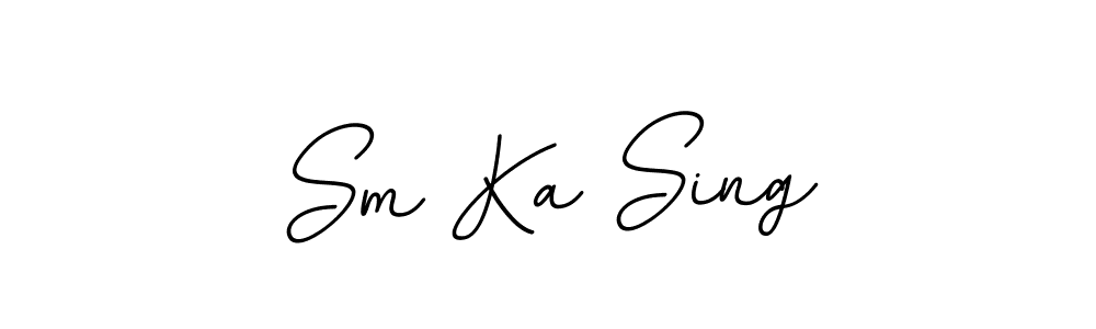 You should practise on your own different ways (BallpointsItalic-DORy9) to write your name (Sm Ka Sing) in signature. don't let someone else do it for you. Sm Ka Sing signature style 11 images and pictures png