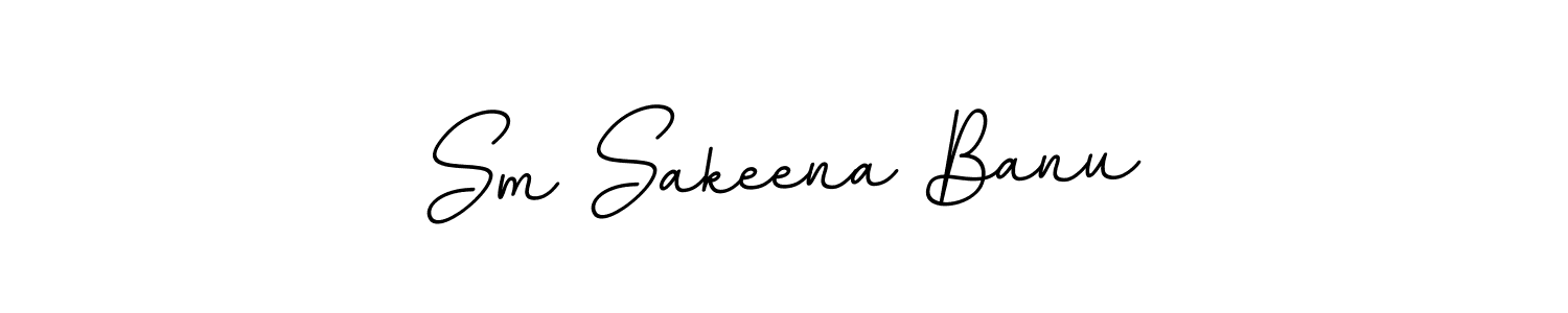 Design your own signature with our free online signature maker. With this signature software, you can create a handwritten (BallpointsItalic-DORy9) signature for name Sm Sakeena Banu. Sm Sakeena Banu signature style 11 images and pictures png