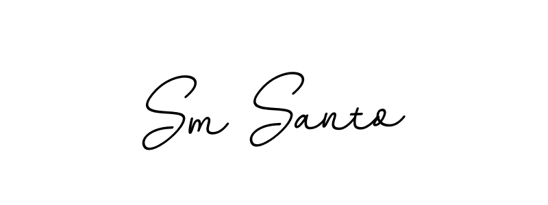 Make a beautiful signature design for name Sm Santo. With this signature (BallpointsItalic-DORy9) style, you can create a handwritten signature for free. Sm Santo signature style 11 images and pictures png