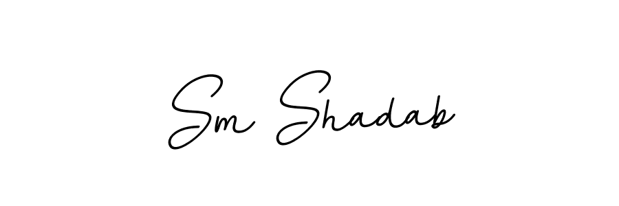 Use a signature maker to create a handwritten signature online. With this signature software, you can design (BallpointsItalic-DORy9) your own signature for name Sm Shadab. Sm Shadab signature style 11 images and pictures png