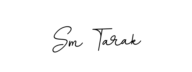 How to make Sm Tarak name signature. Use BallpointsItalic-DORy9 style for creating short signs online. This is the latest handwritten sign. Sm Tarak signature style 11 images and pictures png