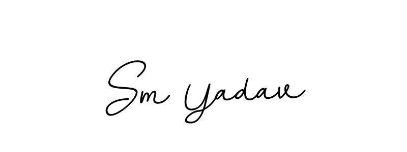 Use a signature maker to create a handwritten signature online. With this signature software, you can design (BallpointsItalic-DORy9) your own signature for name Sm Yadav. Sm Yadav signature style 11 images and pictures png