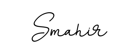 A stylish, flowing autograph style designed for name Smahir using BallpointsItalic-DORy9 typography. Perfect for digital creative projects. Smahir signature style 11 images and pictures png
