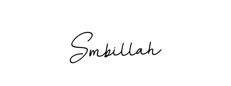 Design your own signature with our free online signature maker. With this signature software, you can create a handwritten (BallpointsItalic-DORy9) signature for name Smbillah. Smbillah signature style 11 images and pictures png