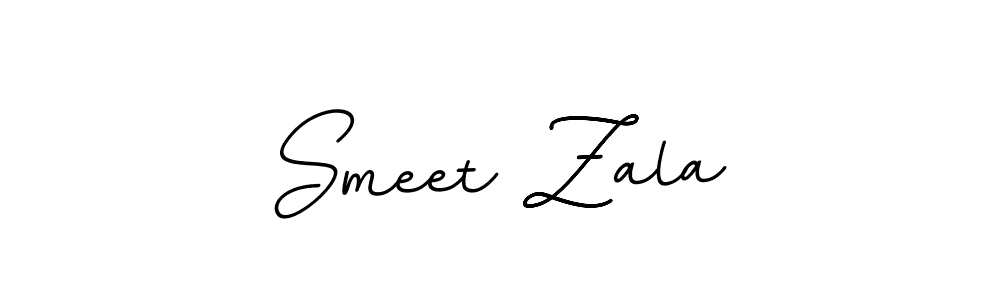 The best way (BallpointsItalic-DORy9) to make a short signature is to pick only two or three words in your name. The name Smeet Zala include a total of six letters. For converting this name. Smeet Zala signature style 11 images and pictures png