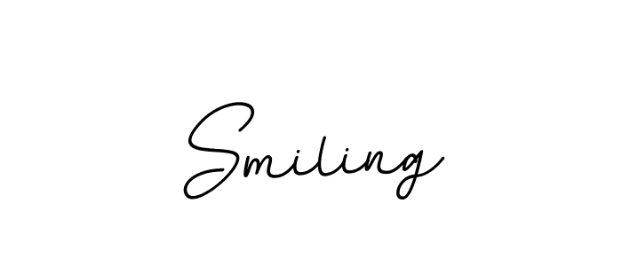 Make a beautiful signature design for name Smiling. With this signature (BallpointsItalic-DORy9) style, you can create a handwritten signature for free. Smiling signature style 11 images and pictures png