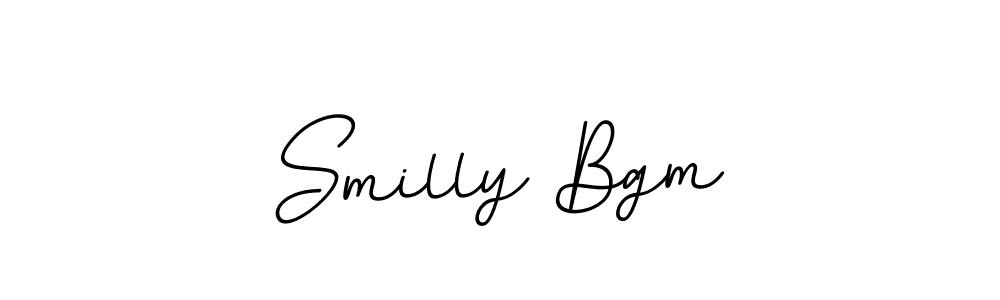 Make a beautiful signature design for name Smilly Bgm. With this signature (BallpointsItalic-DORy9) style, you can create a handwritten signature for free. Smilly Bgm signature style 11 images and pictures png