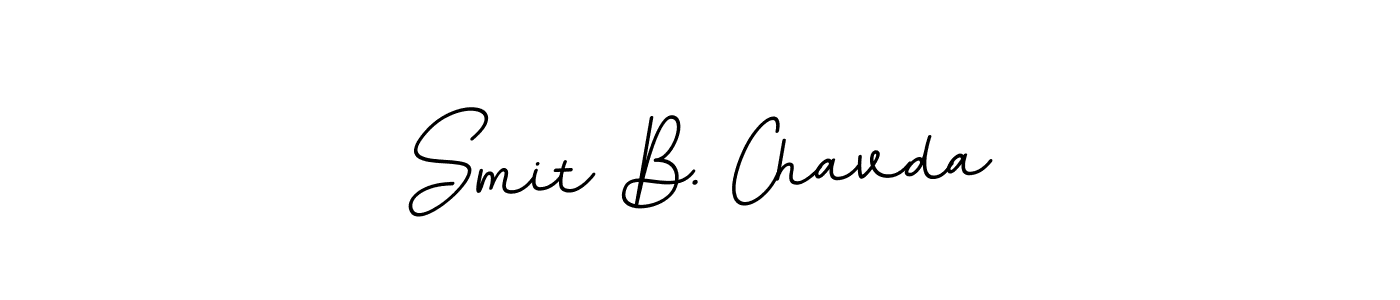 Make a beautiful signature design for name Smit B. Chavda. With this signature (BallpointsItalic-DORy9) style, you can create a handwritten signature for free. Smit B. Chavda signature style 11 images and pictures png