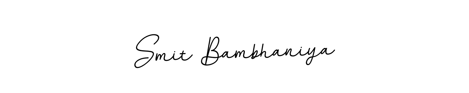 The best way (BallpointsItalic-DORy9) to make a short signature is to pick only two or three words in your name. The name Smit Bambhaniya include a total of six letters. For converting this name. Smit Bambhaniya signature style 11 images and pictures png