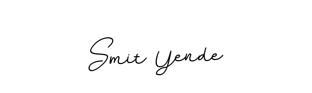 You should practise on your own different ways (BallpointsItalic-DORy9) to write your name (Smit Yende) in signature. don't let someone else do it for you. Smit Yende signature style 11 images and pictures png