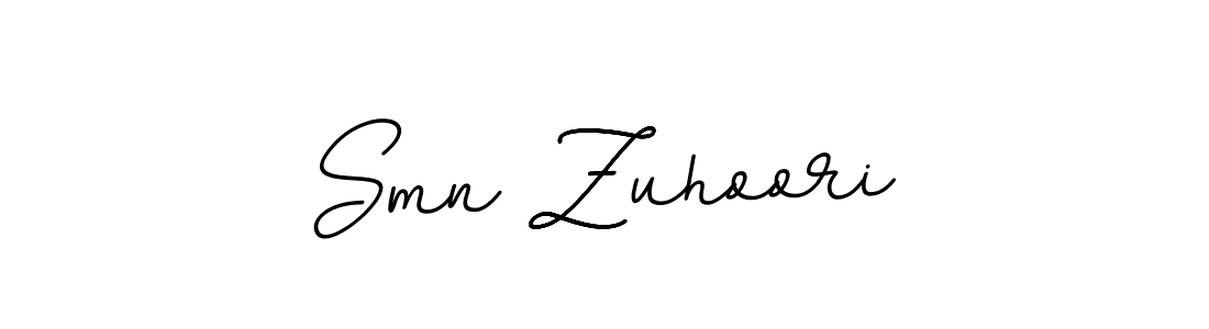 How to make Smn Zuhoori name signature. Use BallpointsItalic-DORy9 style for creating short signs online. This is the latest handwritten sign. Smn Zuhoori signature style 11 images and pictures png