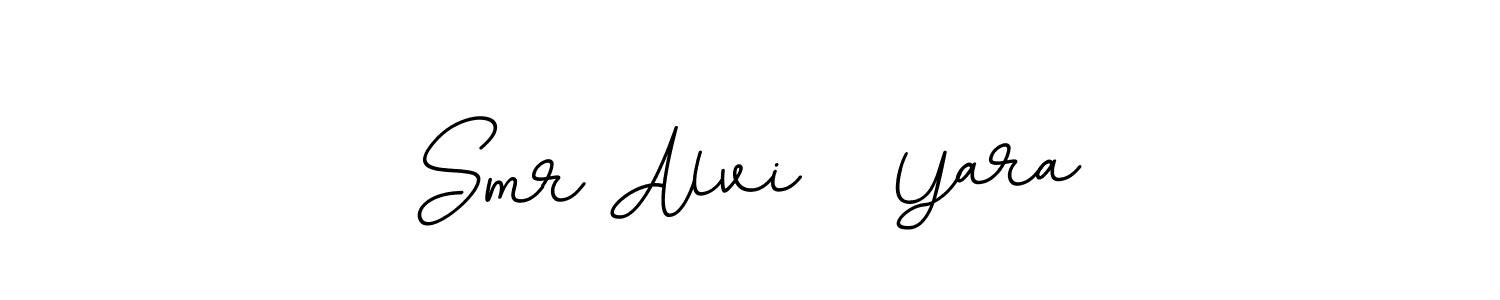 Create a beautiful signature design for name Smr Alvi   Yara. With this signature (BallpointsItalic-DORy9) fonts, you can make a handwritten signature for free. Smr Alvi   Yara signature style 11 images and pictures png