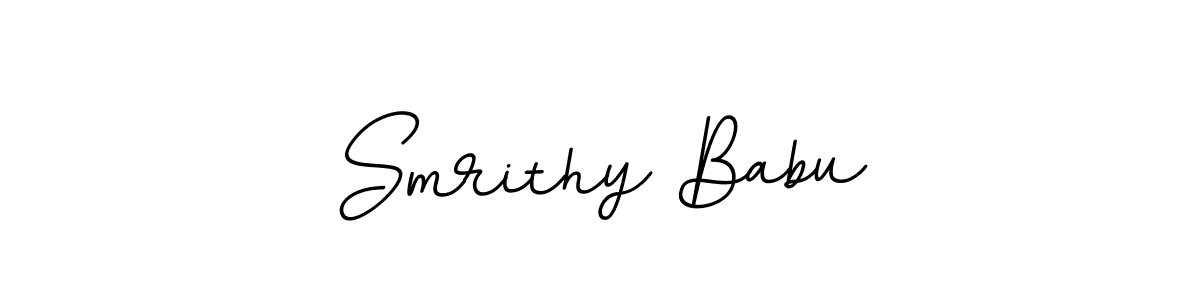 How to make Smrithy Babu name signature. Use BallpointsItalic-DORy9 style for creating short signs online. This is the latest handwritten sign. Smrithy Babu signature style 11 images and pictures png