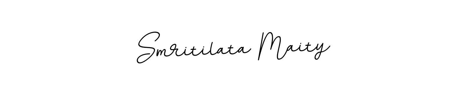 Design your own signature with our free online signature maker. With this signature software, you can create a handwritten (BallpointsItalic-DORy9) signature for name Smritilata Maity. Smritilata Maity signature style 11 images and pictures png