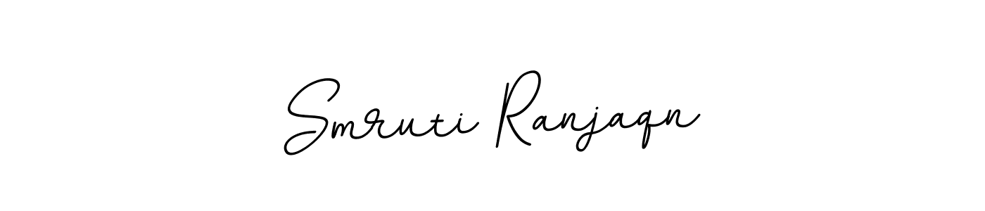 Make a beautiful signature design for name Smruti Ranjaqn. With this signature (BallpointsItalic-DORy9) style, you can create a handwritten signature for free. Smruti Ranjaqn signature style 11 images and pictures png