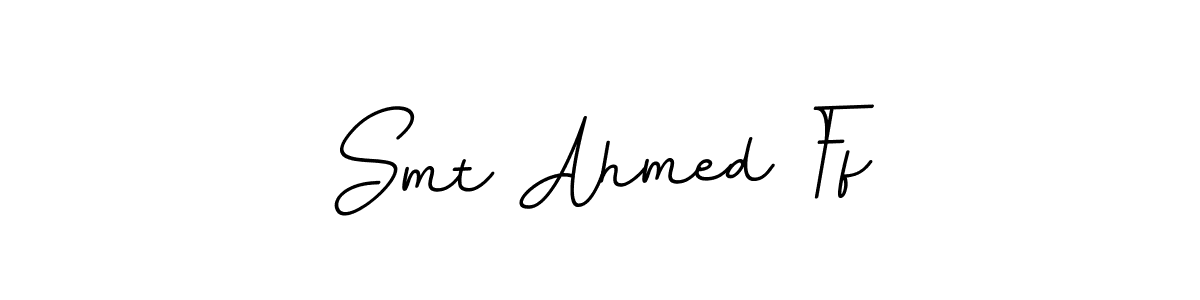 Similarly BallpointsItalic-DORy9 is the best handwritten signature design. Signature creator online .You can use it as an online autograph creator for name Smt Ahmed Ff. Smt Ahmed Ff signature style 11 images and pictures png