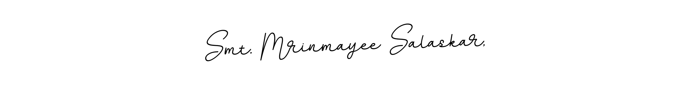 Use a signature maker to create a handwritten signature online. With this signature software, you can design (BallpointsItalic-DORy9) your own signature for name Smt. Mrinmayee Salaskar,. Smt. Mrinmayee Salaskar, signature style 11 images and pictures png