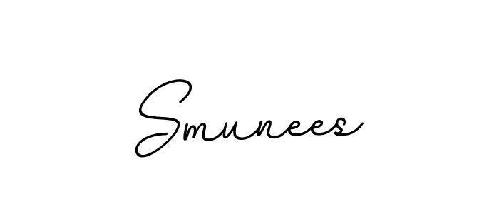 The best way (BallpointsItalic-DORy9) to make a short signature is to pick only two or three words in your name. The name Smunees include a total of six letters. For converting this name. Smunees signature style 11 images and pictures png