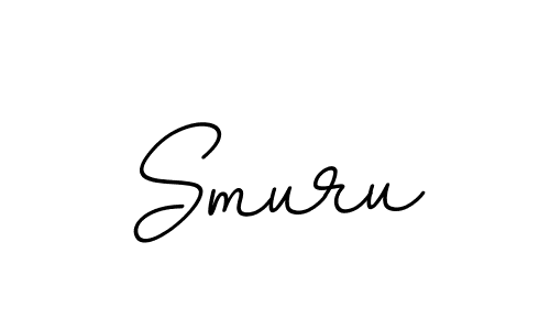 How to make Smuru name signature. Use BallpointsItalic-DORy9 style for creating short signs online. This is the latest handwritten sign. Smuru signature style 11 images and pictures png