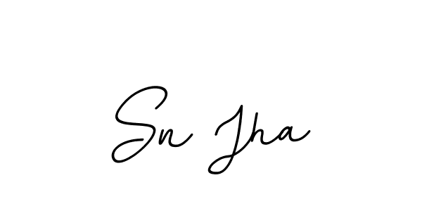 Create a beautiful signature design for name Sn Jha. With this signature (BallpointsItalic-DORy9) fonts, you can make a handwritten signature for free. Sn Jha signature style 11 images and pictures png