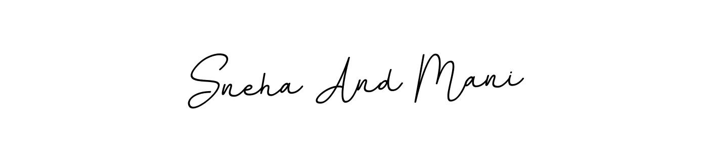 Also You can easily find your signature by using the search form. We will create Sneha And Mani name handwritten signature images for you free of cost using BallpointsItalic-DORy9 sign style. Sneha And Mani signature style 11 images and pictures png