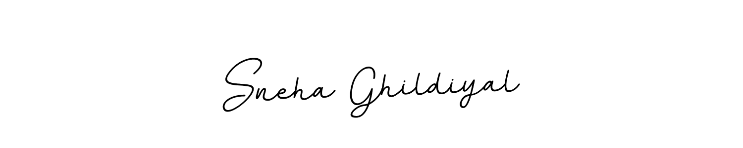 How to make Sneha Ghildiyal name signature. Use BallpointsItalic-DORy9 style for creating short signs online. This is the latest handwritten sign. Sneha Ghildiyal signature style 11 images and pictures png