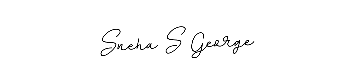 Make a beautiful signature design for name Sneha S George. With this signature (BallpointsItalic-DORy9) style, you can create a handwritten signature for free. Sneha S George signature style 11 images and pictures png