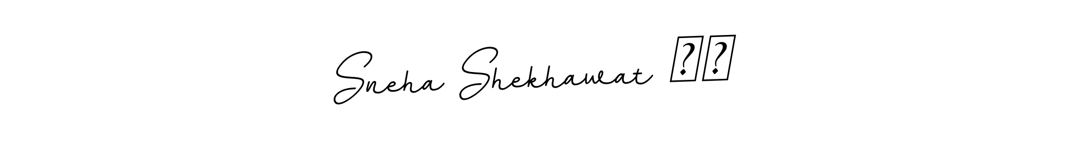 Design your own signature with our free online signature maker. With this signature software, you can create a handwritten (BallpointsItalic-DORy9) signature for name Sneha Shekhawat ❣️. Sneha Shekhawat ❣️ signature style 11 images and pictures png