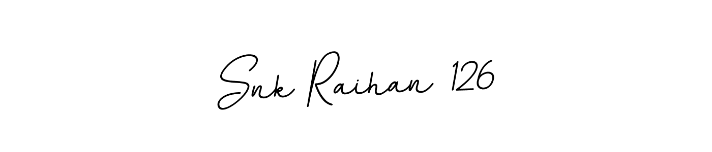 How to make Snk Raihan 126 name signature. Use BallpointsItalic-DORy9 style for creating short signs online. This is the latest handwritten sign. Snk Raihan 126 signature style 11 images and pictures png