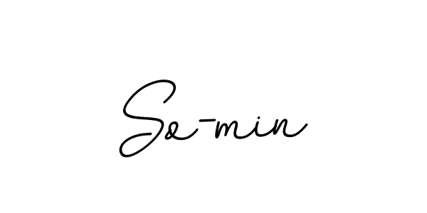 Design your own signature with our free online signature maker. With this signature software, you can create a handwritten (BallpointsItalic-DORy9) signature for name So-min. So-min signature style 11 images and pictures png