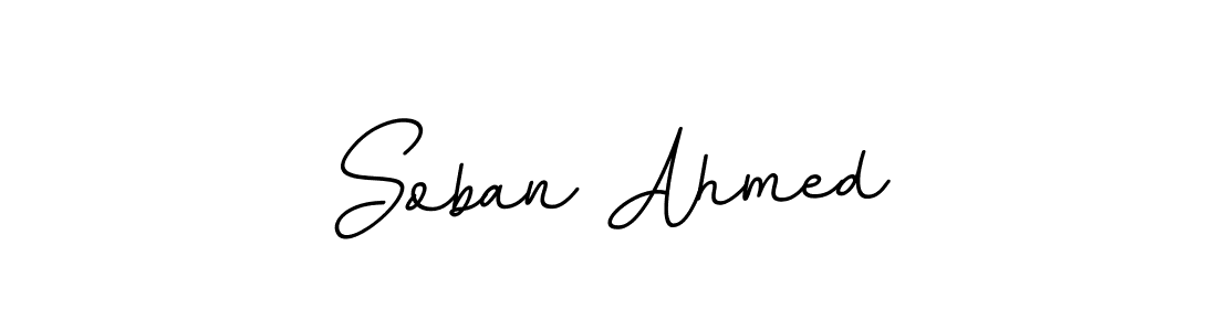 You should practise on your own different ways (BallpointsItalic-DORy9) to write your name (Soban Ahmed) in signature. don't let someone else do it for you. Soban Ahmed signature style 11 images and pictures png