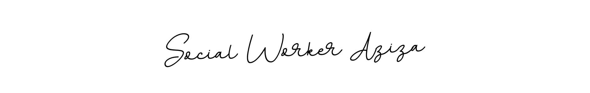 Use a signature maker to create a handwritten signature online. With this signature software, you can design (BallpointsItalic-DORy9) your own signature for name Social Worker Aziza. Social Worker Aziza signature style 11 images and pictures png