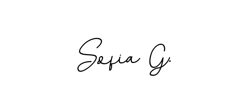 Make a beautiful signature design for name Sofia G.. With this signature (BallpointsItalic-DORy9) style, you can create a handwritten signature for free. Sofia G. signature style 11 images and pictures png