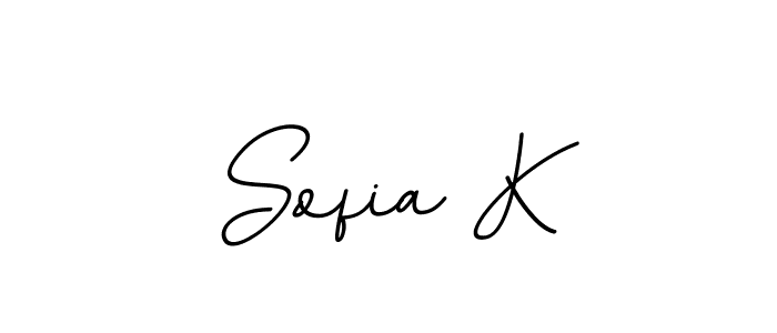 Design your own signature with our free online signature maker. With this signature software, you can create a handwritten (BallpointsItalic-DORy9) signature for name Sofia K. Sofia K signature style 11 images and pictures png