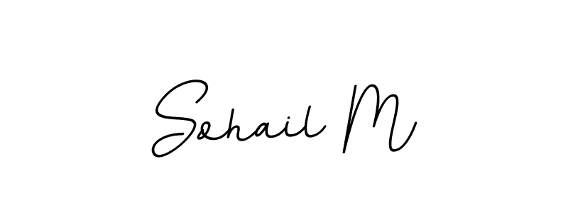 Make a beautiful signature design for name Sohail M. With this signature (BallpointsItalic-DORy9) style, you can create a handwritten signature for free. Sohail M signature style 11 images and pictures png