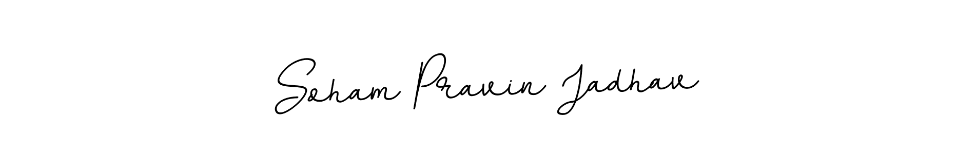 Soham Pravin Jadhav stylish signature style. Best Handwritten Sign (BallpointsItalic-DORy9) for my name. Handwritten Signature Collection Ideas for my name Soham Pravin Jadhav. Soham Pravin Jadhav signature style 11 images and pictures png