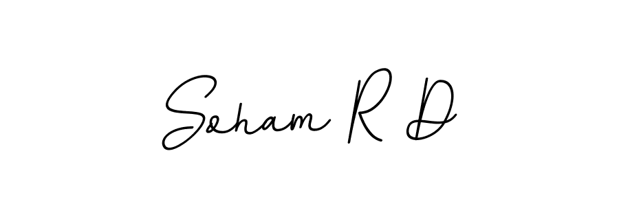 Use a signature maker to create a handwritten signature online. With this signature software, you can design (BallpointsItalic-DORy9) your own signature for name Soham R D. Soham R D signature style 11 images and pictures png