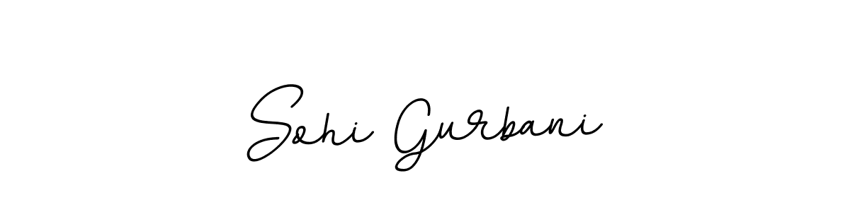 Use a signature maker to create a handwritten signature online. With this signature software, you can design (BallpointsItalic-DORy9) your own signature for name Sohi Gurbani. Sohi Gurbani signature style 11 images and pictures png
