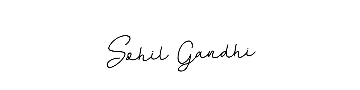 This is the best signature style for the Sohil Gandhi name. Also you like these signature font (BallpointsItalic-DORy9). Mix name signature. Sohil Gandhi signature style 11 images and pictures png