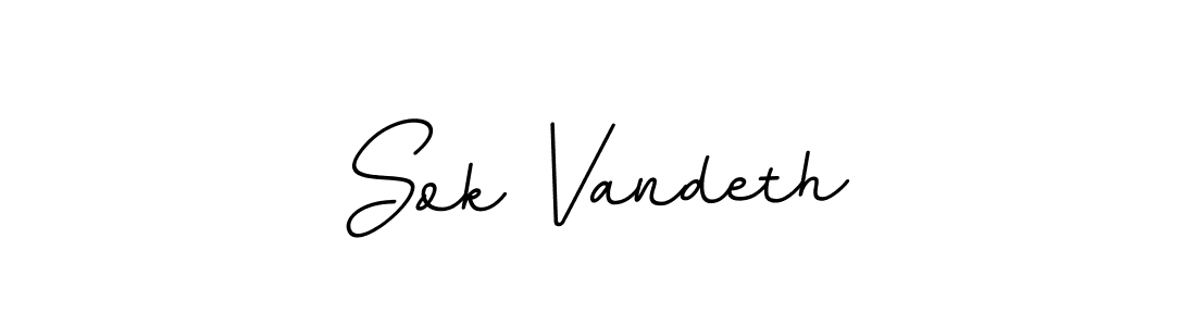 How to make Sok Vandeth name signature. Use BallpointsItalic-DORy9 style for creating short signs online. This is the latest handwritten sign. Sok Vandeth signature style 11 images and pictures png