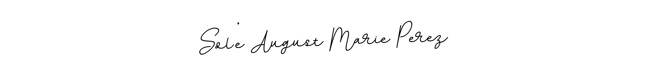 It looks lik you need a new signature style for name Sol’e August Marie Perez. Design unique handwritten (BallpointsItalic-DORy9) signature with our free signature maker in just a few clicks. Sol’e August Marie Perez signature style 11 images and pictures png