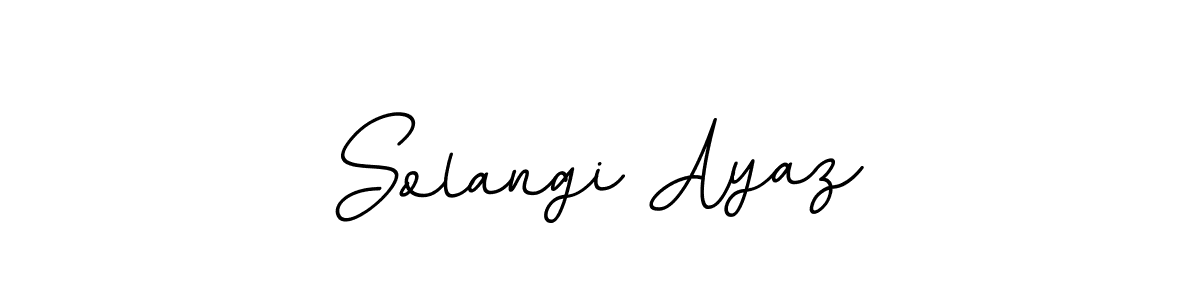 How to make Solangi Ayaz name signature. Use BallpointsItalic-DORy9 style for creating short signs online. This is the latest handwritten sign. Solangi Ayaz signature style 11 images and pictures png